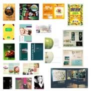 brouchure works for black horse agency, amprint, and exhibition panels for english heritage based in bishop waltham ruins